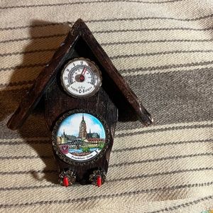 German, Wooden, Key Holder House(Frankfurt) Hooks for Two Keys